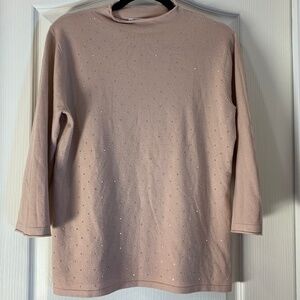 Vila Milano Knit Top with Subtle Rhinestones – Medium‎
